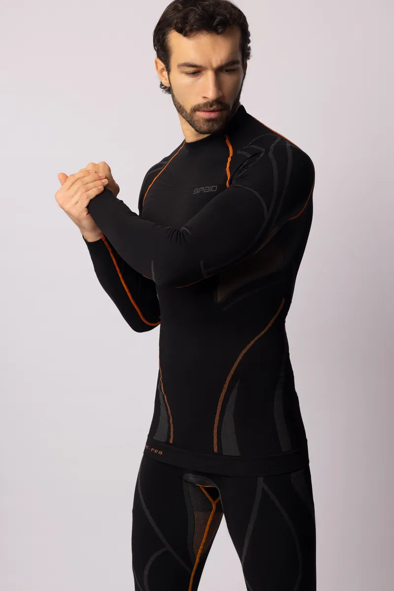 SPAIO EXTREME-PRO THERMOACTIVE LONG-SLEEVED T-SHIRT (for men) BLACK/ORANGE